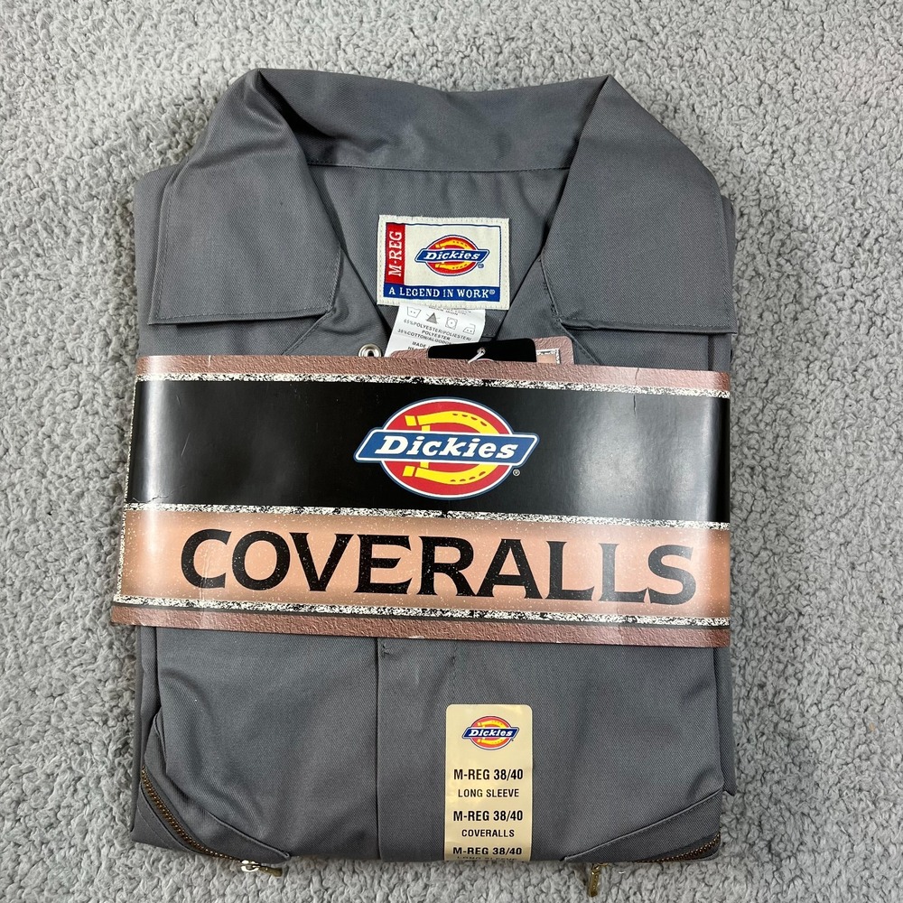 Dickies Coveralls Gray M-Regular‎ 38/40 Long Sleeve Workwear Made in China NWT